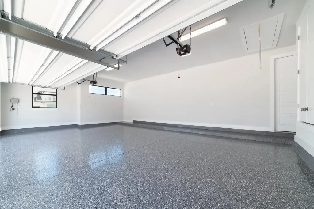 garage epoxy flooring Stockton CA flake system